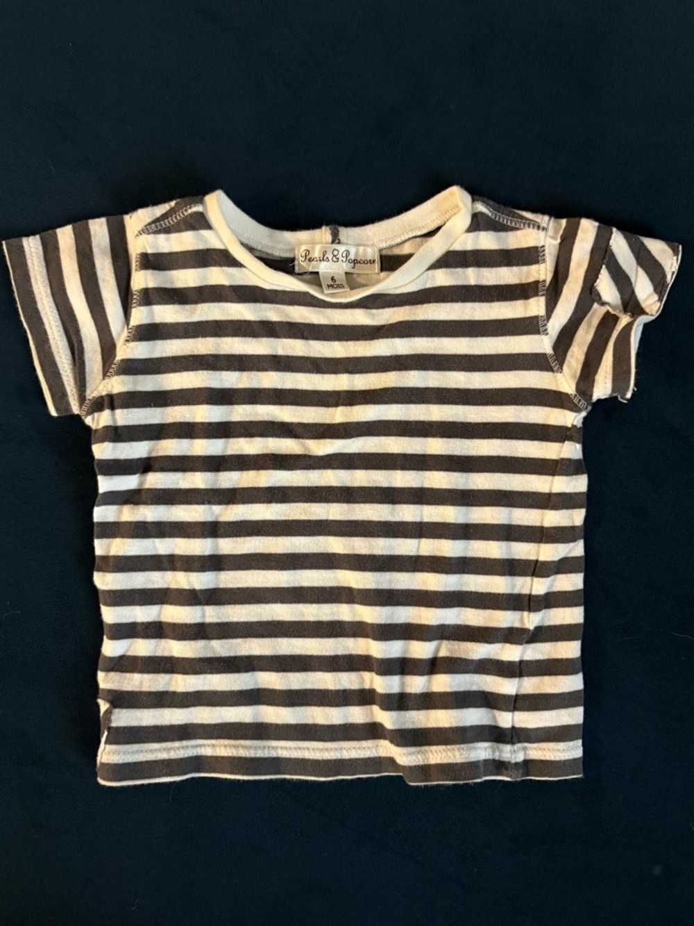 Pearls and Popcorn baby boy tee shirt 6 months